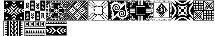 African Pattern 04 Mali Font UPPERCASE