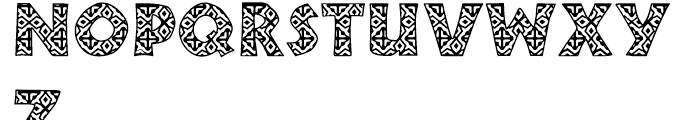 African Textile One Font UPPERCASE