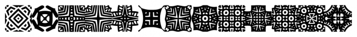 African Pattern 01 Font LOWERCASE