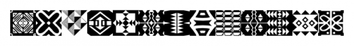 African Pattern 03 Zulu Ndebele Font LOWERCASE