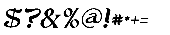 Afatera Italic Font OTHER CHARS