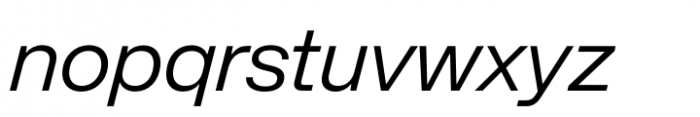 Afical Neue Italic Font LOWERCASE