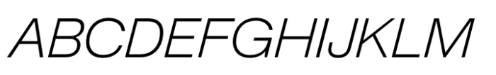 Afical Neue Light Italic Font UPPERCASE