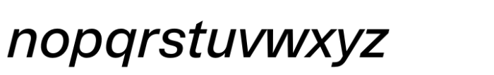 Afical Std Medium Italic Font LOWERCASE