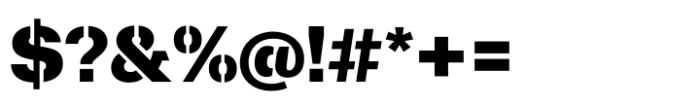 Afical Stencil Black Font OTHER CHARS