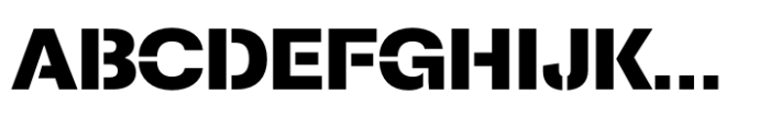 Afical Stencil Black Font UPPERCASE