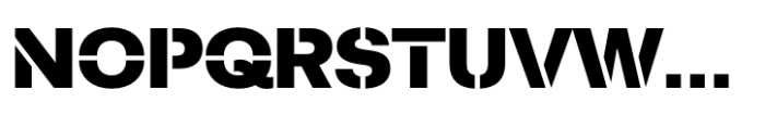 Afical Stencil Black Font UPPERCASE