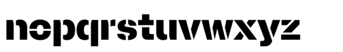 Afical Stencil Black Font LOWERCASE