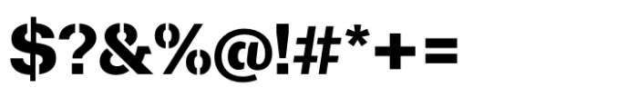 Afical Stencil Extra Bold Font OTHER CHARS
