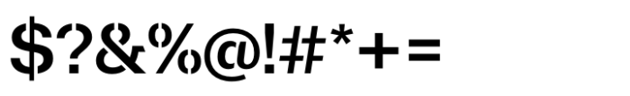 Afical Stencil Semi Bold Font OTHER CHARS