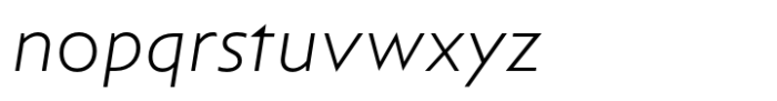 Afiga Thin Italic Font LOWERCASE