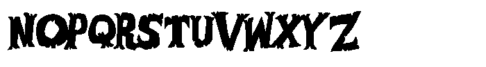 Afraid Of The Dark Font UPPERCASE