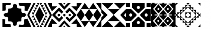 African Pattern 03 Zulu Font UPPERCASE