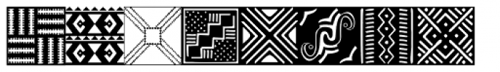 African Pattern 04 Mali Font UPPERCASE