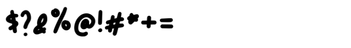 Afterbadmood Reguler Font OTHER CHARS