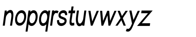 Aftermath Extracondensed Medium Italic Font LOWERCASE