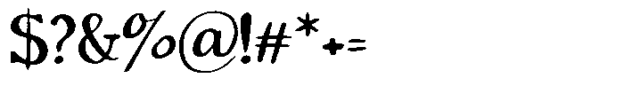 Aftershade Regular Font OTHER CHARS