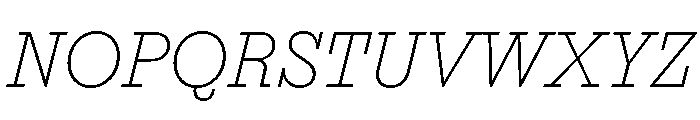 Affix ThinItalic Font UPPERCASE