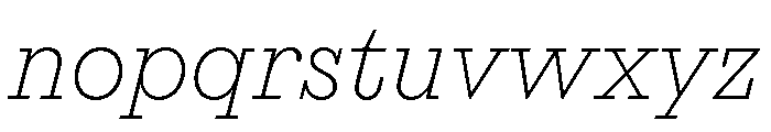 Affix ThinItalic Font LOWERCASE