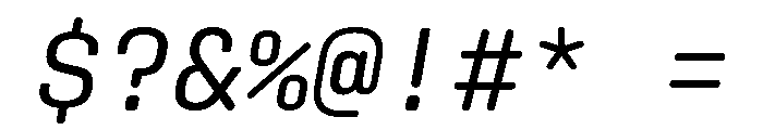 Aglet Mono Variable Italic Font OTHER CHARS
