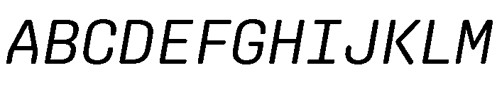 Aglet Mono Variable Italic Font UPPERCASE