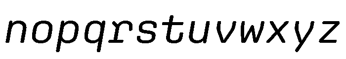 Aglet Mono Variable Italic Font LOWERCASE