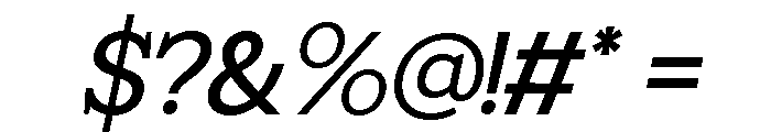 Agerlas Italic Font OTHER CHARS