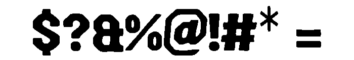 Agressive Total Font OTHER CHARS