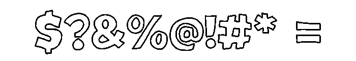 Agusto Outline Regular Font OTHER CHARS