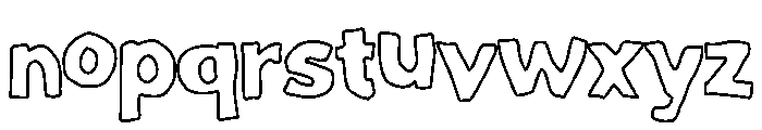 Agusto Outline Regular Font LOWERCASE