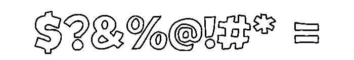 Agusto Outline Font OTHER CHARS