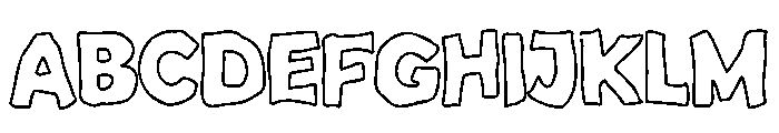Agusto Outline Font UPPERCASE