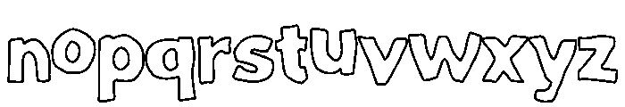 Agusto Outline Font LOWERCASE
