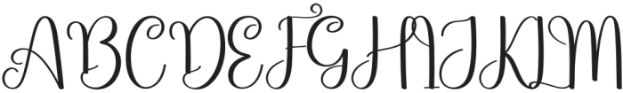 Agatha Signature Regular otf (400) Font UPPERCASE