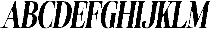 Agency Italic otf (400) Font UPPERCASE