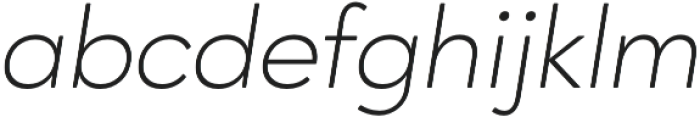 Ageo Light Italic otf (300) Font LOWERCASE