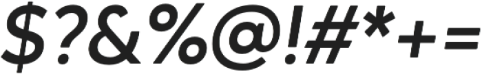 Ageo SemiBold Italic otf (600) Font OTHER CHARS