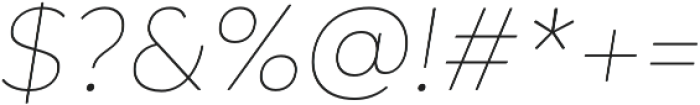 Ageo Thin Italic otf (100) Font OTHER CHARS