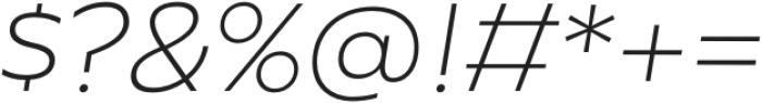 Agile Sans ExtraLight Italic otf (200) Font OTHER CHARS