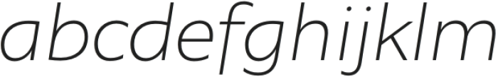 Agile Sans ExtraLight Italic otf (200) Font LOWERCASE