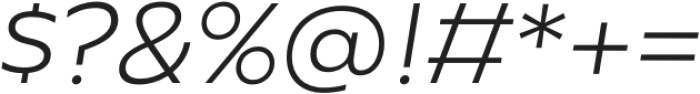 Agile Sans Light Italic otf (300) Font OTHER CHARS