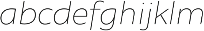 Agile Sans Thin Italic otf (100) Font LOWERCASE