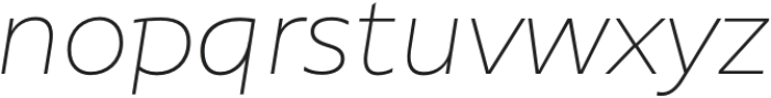 Agile Sans Thin Italic otf (100) Font LOWERCASE