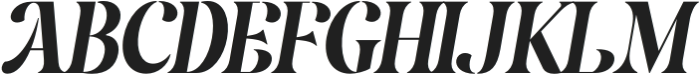 AgitanItalic-Regular otf (400) Font UPPERCASE