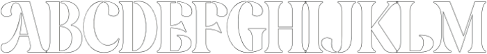 AgitanOutline-Regular otf (400) Font UPPERCASE