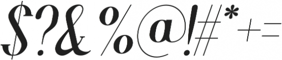 Aglow Italic otf (400) Font OTHER CHARS