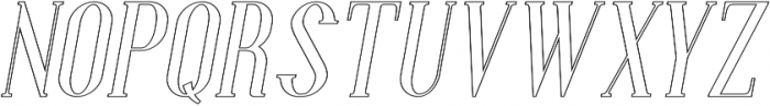 Aglow Outline Italic otf (400) Font UPPERCASE