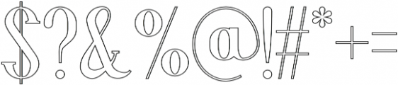 Aglow Outline otf (400) Font OTHER CHARS