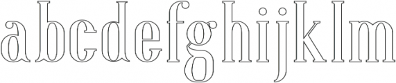 Aglow Outline otf (400) Font LOWERCASE