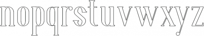 Aglow Outline otf (400) Font LOWERCASE